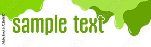 フレーム素材_垂れた液体_黄緑