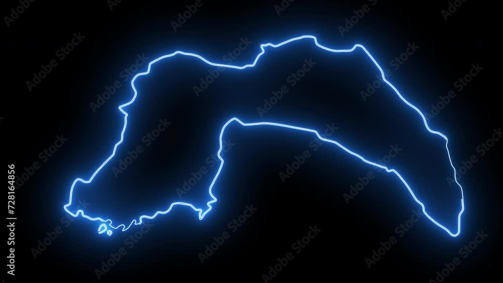 Animated map of Antalya in the country of Turkey with a glowing neon effect Animated map of Antalya in the country of Turkey with a glowing neon effect