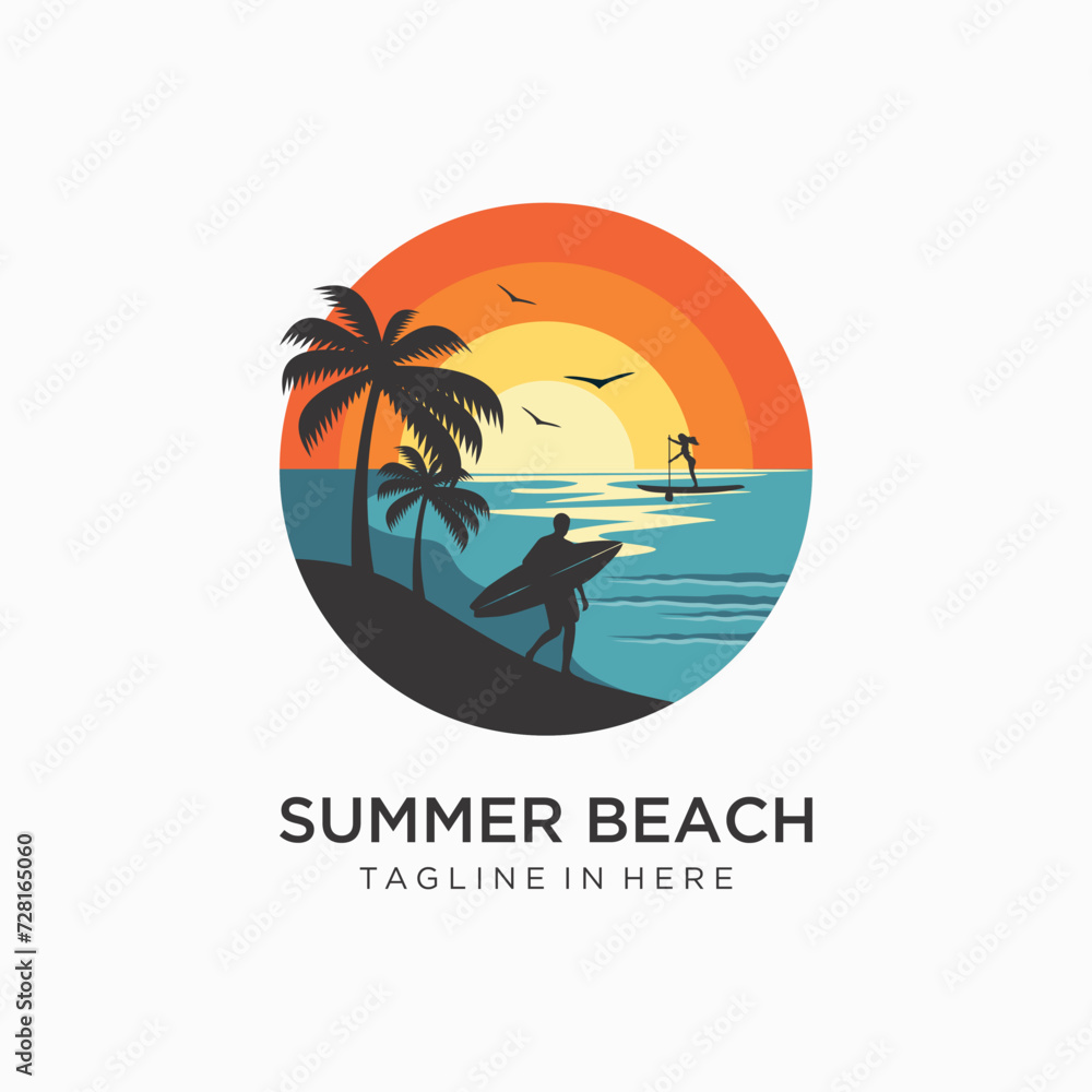 beach logo design