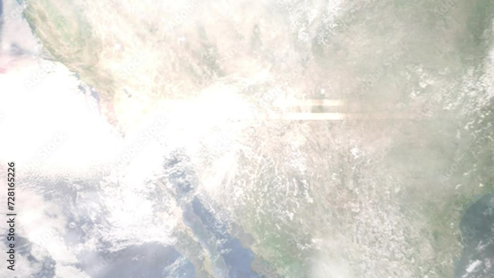 Zoom in from space and focus on Douglas, Arizona, USA. 3D Animation. Background for travel intro. Elements of this image furnished by NASA. Zoom in from space and focus on Douglas, Arizona, USA. 3D Animation. Background for travel intro. Elements of this image furnished by NASA.