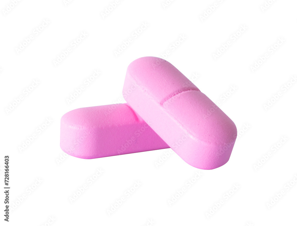 Pink pills isolated. Medical design elements Pink pills isolated. Medical design elements