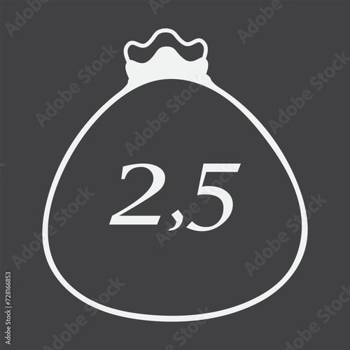 Zakat of 2.5% vector illustration icon for comply in Islam Religion Pillar