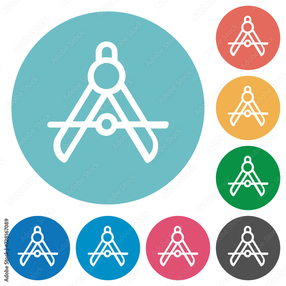 Protractor outline flat round icons Protractor outline flat round icons