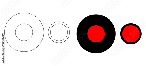 outline Delboeuf illusion icon