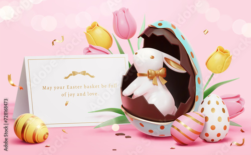 3D Easter background template