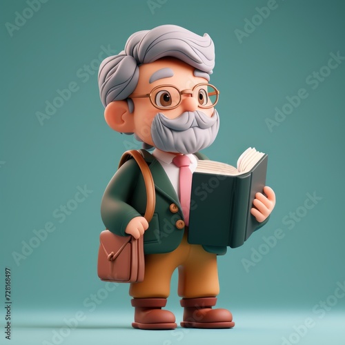 3d teacher and student