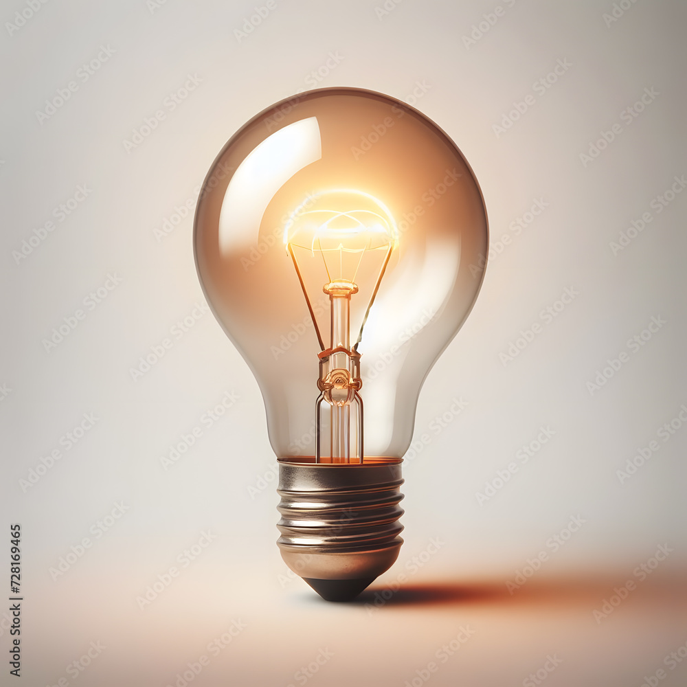 Radiant Thoughts: A Glowing Light Bulb Symbolizing Creativity and Inspiration Radiant Thoughts: A Glowing Light Bulb Symbolizing Creativity and Inspiration