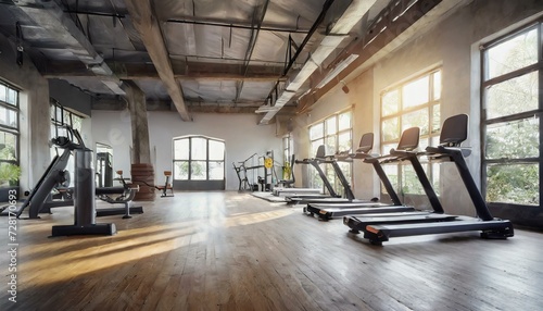 Empty Large Gym Fitness Exercise Space Clean Elegant © fidznet