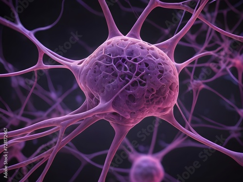 3D Rendering of Complex Neuronal Network in Human Brain