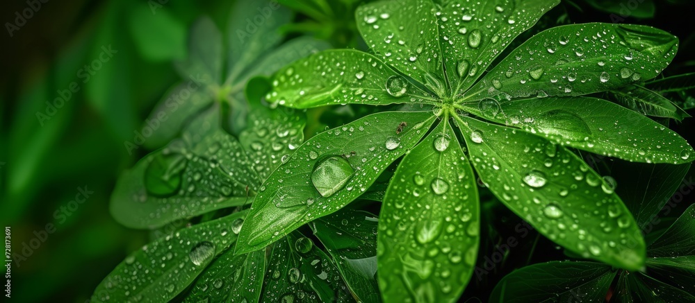 Mesmerizing Lupinus Leaf in a Cascade of Water Drops - Leaf, Lupinus, Drops, Water: A Combination of Nature's Beauty Mesmerizing Lupinus Leaf in a Cascade of Water Drops - Leaf, Lupinus, Drops, Water: A Combination of Nature's Beauty