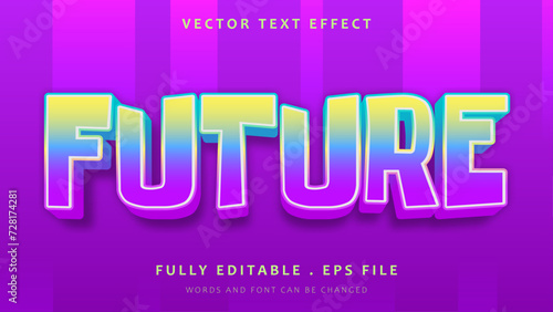 Modern Gradient Future Editable Text Effect Design Template