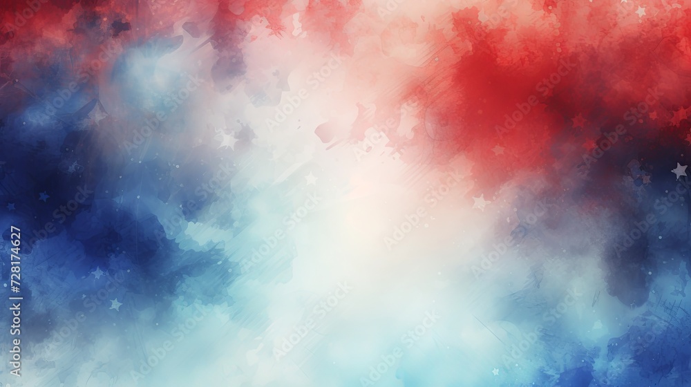Frame red white blue clouds watercolor on white background. presentation. advertisement. template for artwork. copy text space. Frame red white blue clouds watercolor on white background. presentation. advertisement. template for artwork. copy text space.