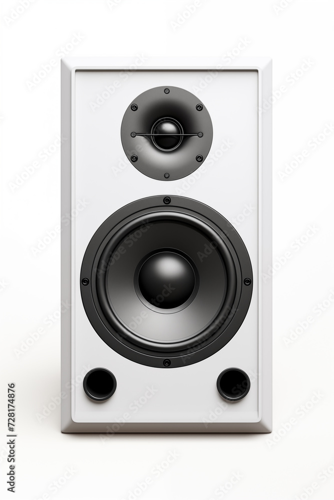 White speaker isolated on white background White speaker isolated on white background