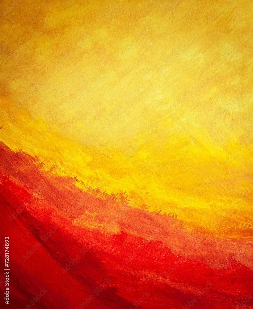 Red and yellow abstract paint background