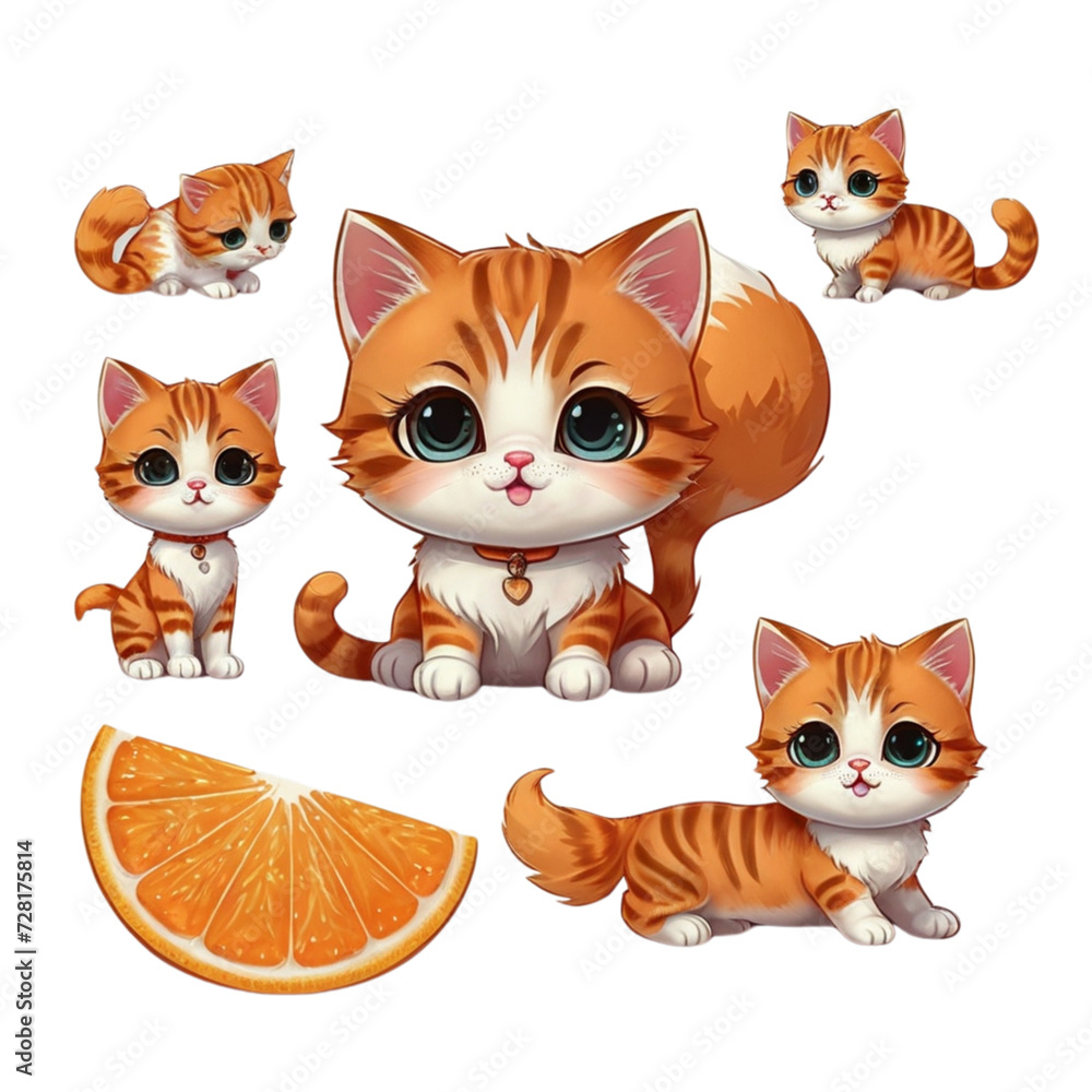 set of funny cats set of funny cats