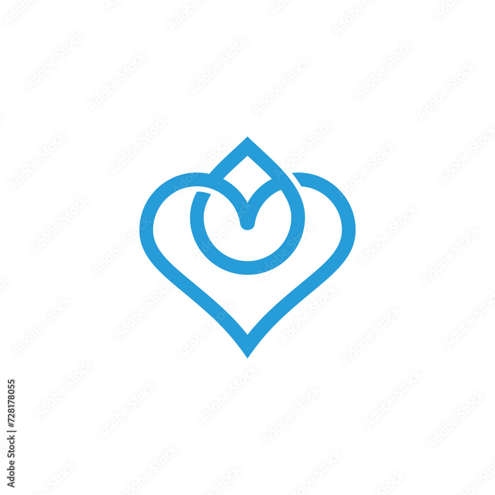 water drop pure water love heart logo vector water drop pure water love heart logo vector