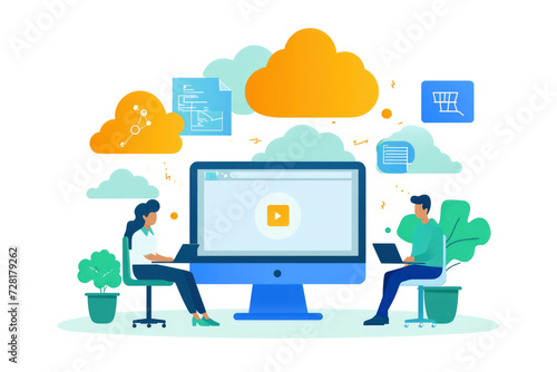 Obraz na płótnie Use cloud-based platforms like Google Drive or Dropbox for collaborative document editing