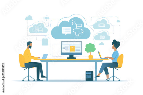 Obraz na płótnie Use cloud-based platforms like Google Drive or Dropbox for collaborative document editing