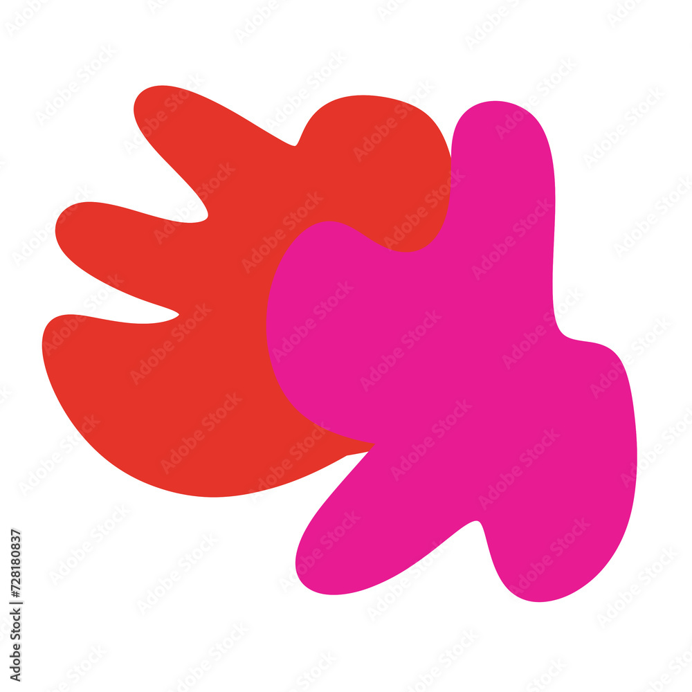 Pink Orange Abstract Shapes Decor Pink Orange Abstract Shapes Decor