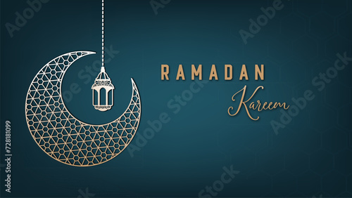 vector design for background wallpaper celebrating Ramadan, the month full of blessings