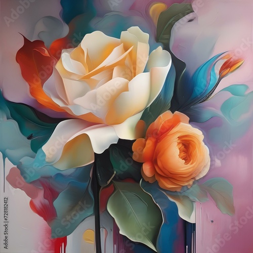 A symphony of color and form expressing the artist's emotional journey and creativity, conveying intense passion1