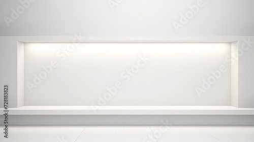 Empty white room with light from the window. 3d rendering.