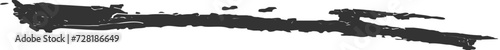 wavy horizontal lines. grunge brushes. scribble design elements. UnderLines hand drawn paint brush stroke. Vector set isolated on white.Black ink