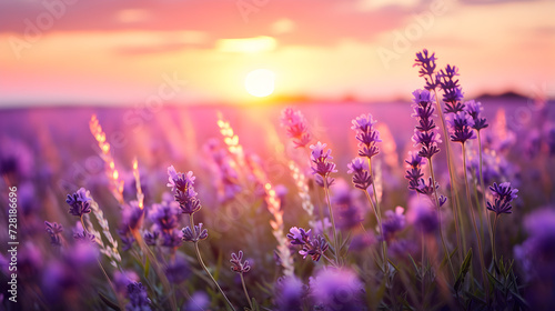 lavender field at sunset © Emma