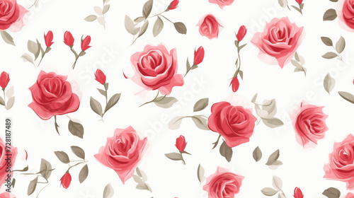 small Rose   pattern banner wallpaper