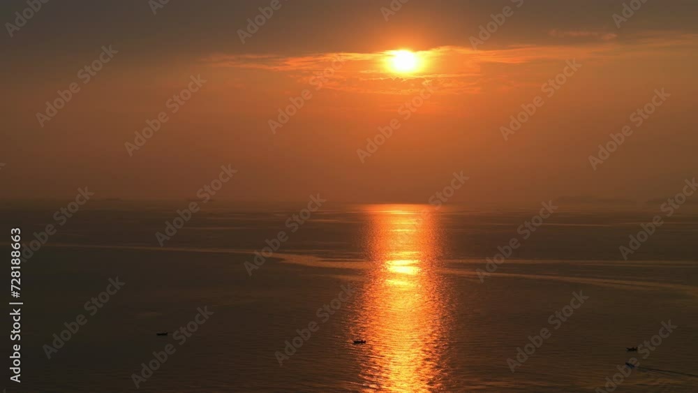 landscape of sea view with golden sunset in the evening, natural background landscape of sea view with golden sunset in the evening, natural background