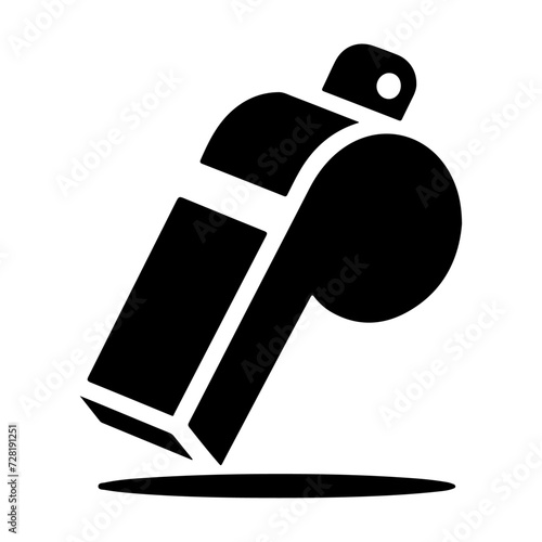 minimal Whistle Icon black color silhouette, logo, clipart, symbol, black color silhouette