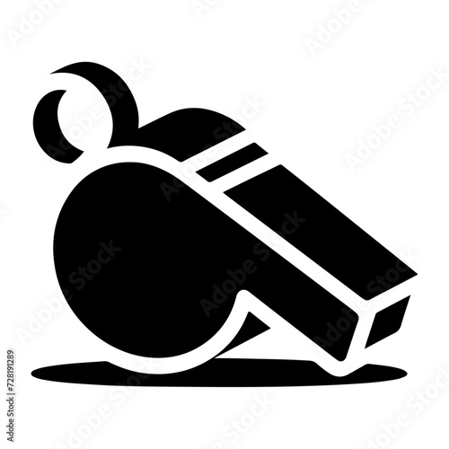 minimal Whistle Icon black color silhouette, logo, clipart, symbol, black color silhouette