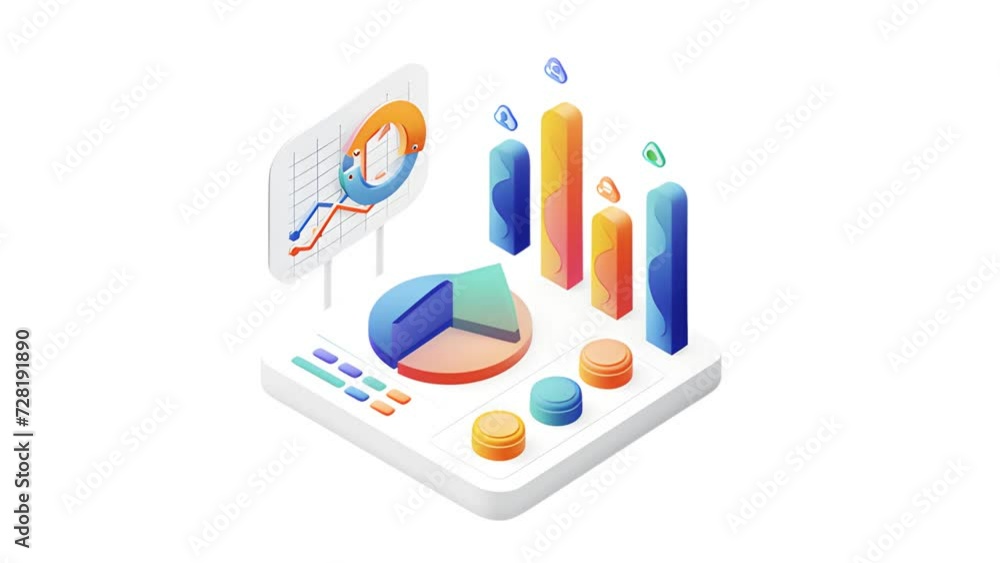 Analytics and data Icon of nice animated for your isometric videos easy to use with Transparent Background Analytics and data Icon of nice animated for your isometric videos easy to use with Transparent Background