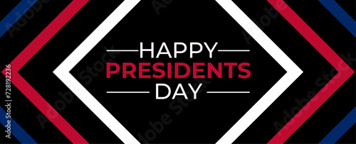 Happy Presidents Day with stars and ribbon. text lettering for Presidents day in USA. design for print greetings card, sale banner, cover, social media, flyer, poster, Colorful. Vector illustration