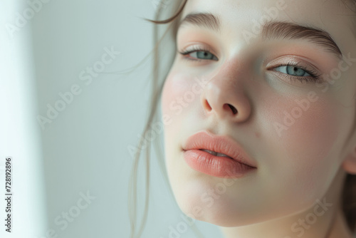 girl with perfect natural skin