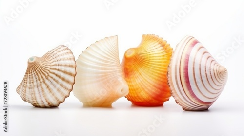 Sea shells isolated on transparent or white background 
