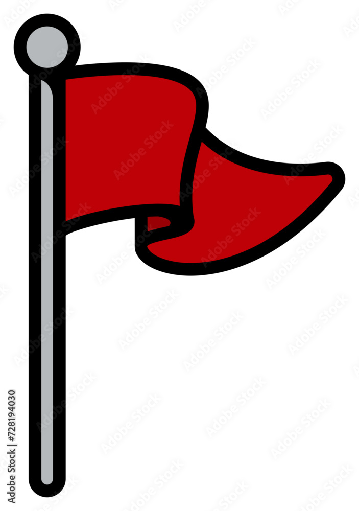 Red Flag Icon Illustration Red Flag Icon Illustration