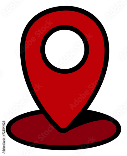 Map Pin Icon Illustration (ID: 728194025)