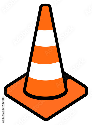 Traffic Cone Icon Illustration (ID: 728194045)