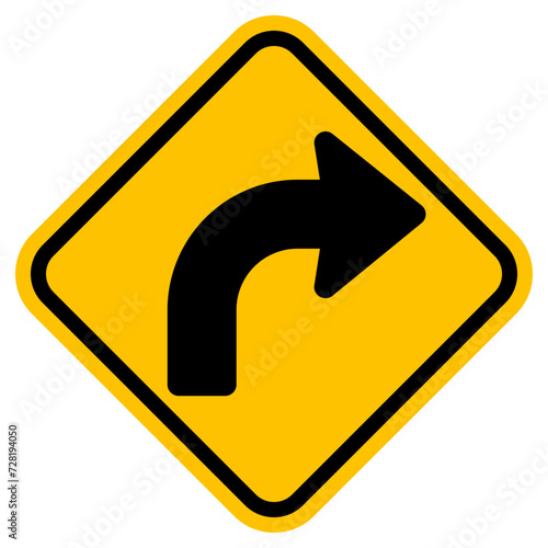 U-Turn Sign System Icon Illustration (ID: 728194050)