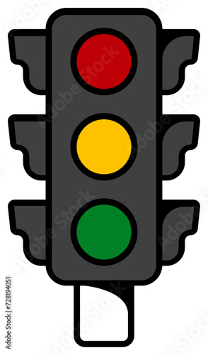Traffic Light Icon Illustration (ID: 728194051)