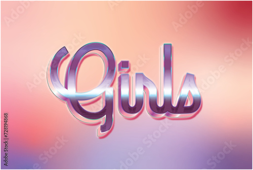 Girls Text Effect 