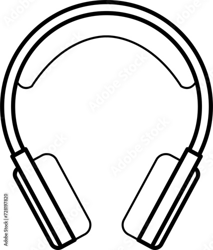 Headphone Outline Illustration Vector