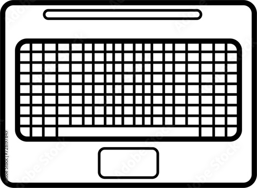Bluetooth Keyboard Outline Illustration Vector