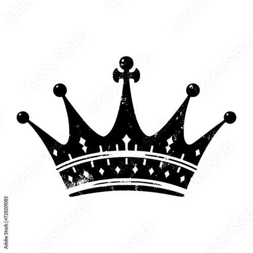 crown logo grunge texture style - black - artwork 7