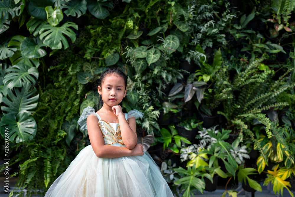 portrait of a child girl in a dress portrait of a child girl in a dress