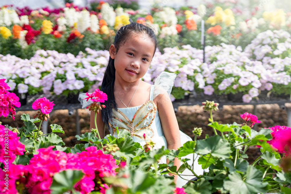 girl with flowers girl with flowers