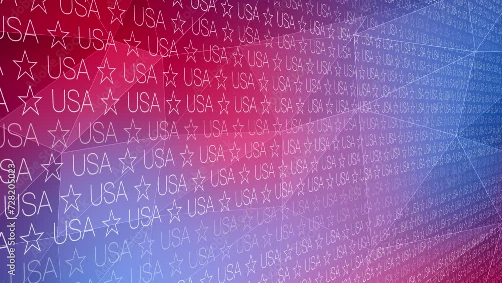 Background with abstract usa letters, stars, and symbols modern and creative political theme for media display Background with abstract usa letters, stars, and symbols modern and creative political theme for media display