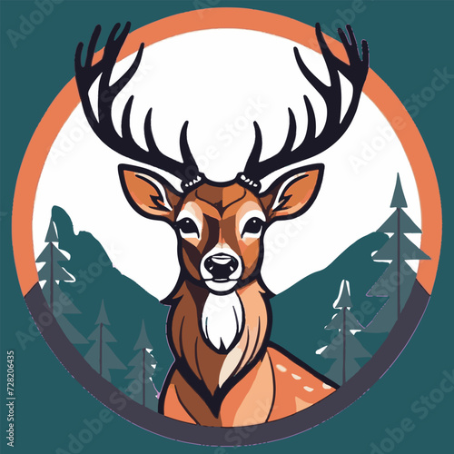 vector of wild deer