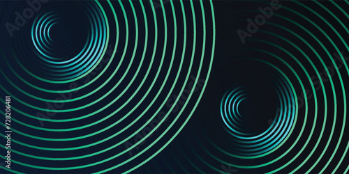 Abstract glowing curve lines on black background. Modern shiny green blue gradient geometric lines design. posters  banners  brochures  websites  flyers